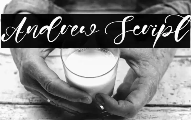Andrew Script Font examples