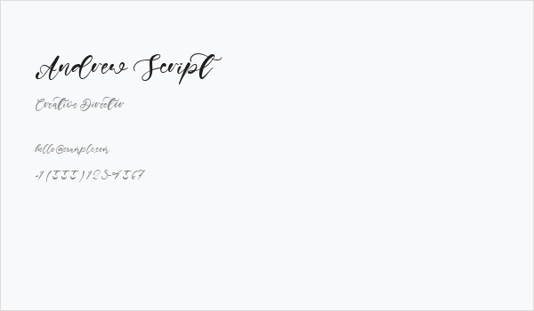 Andrew Script Business Card