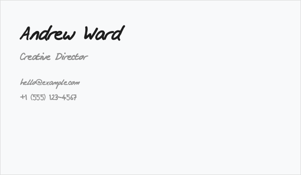 Andrew Ward Business Card