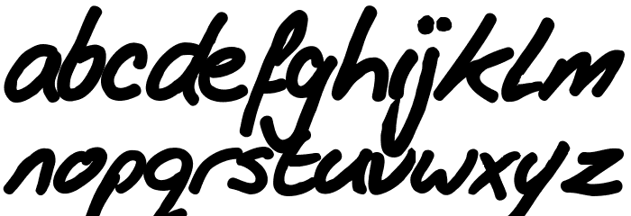 Andrew Ward Font LOWERCASE