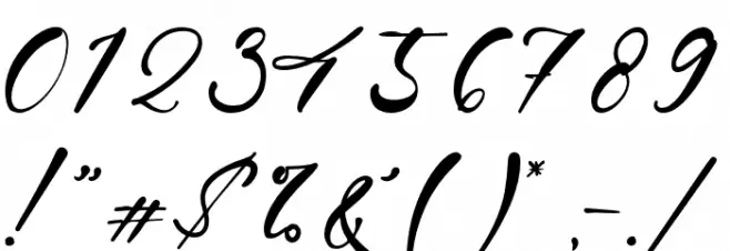 AndrewScript Font OTHER CHARS