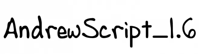 AndrewScript_1.6  フリーフォントのダウンロード