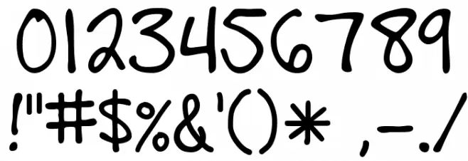 AndrewScript_1.6 Font OTHER CHARS