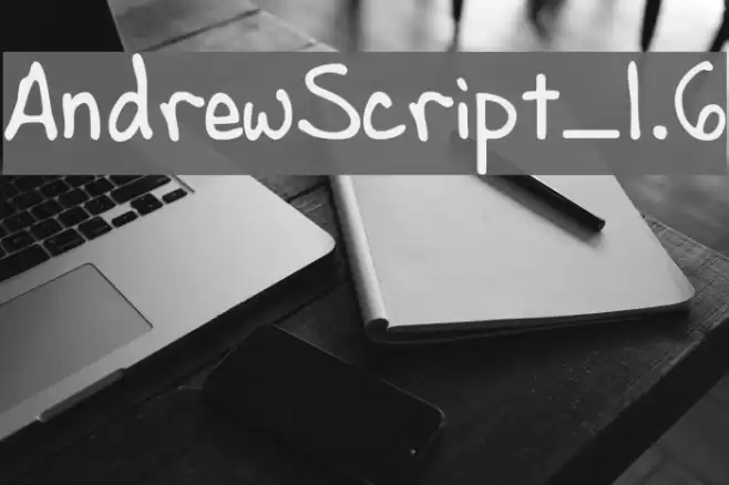AndrewScript_1.6 Font examples