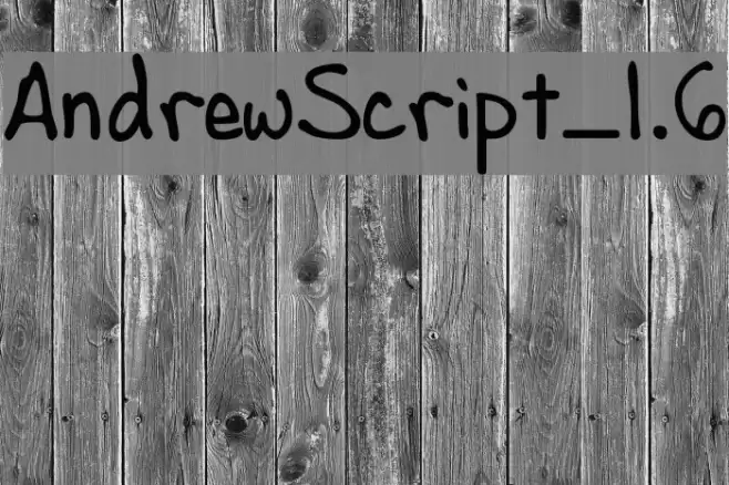 AndrewScript_1.6 Font examples