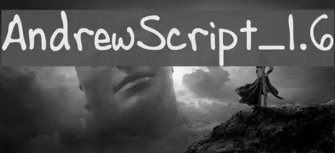 AndrewScript_1.6 Font examples