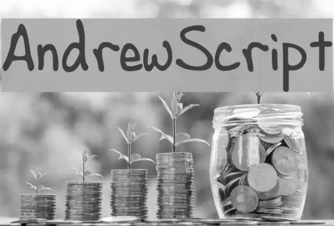 AndrewScript Schriftart examples