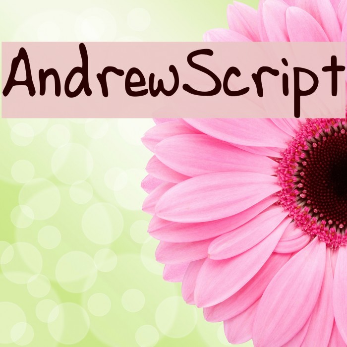 AndrewScript Font examples