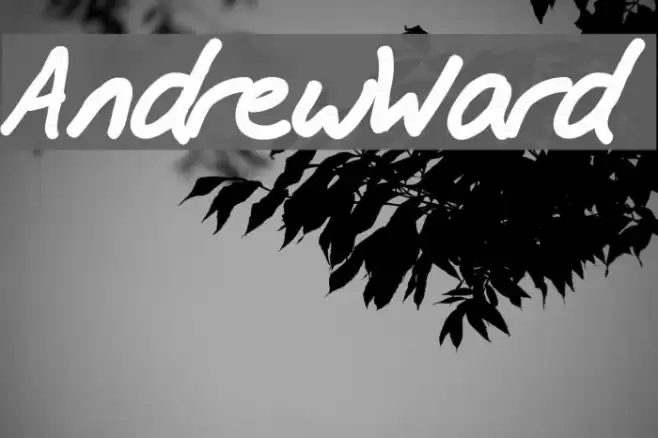 AndrewWard Schriftart examples