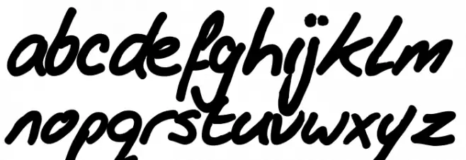 AndrewWard Schriftart Kleinbuchstaben