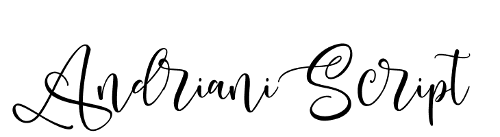 Andriani Script  नि: शुल्क फ़ॉन्ट्स डाउनलोड