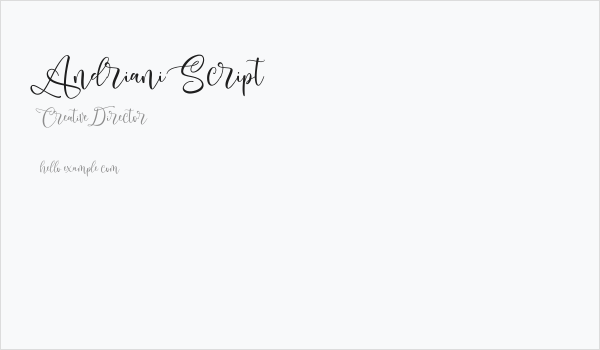 Andriani Script Business Card
