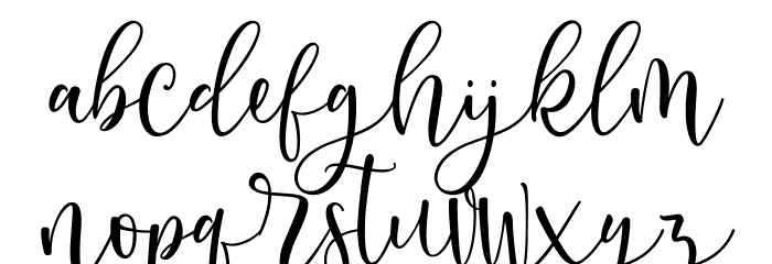 Andriani Script Font LOWERCASE