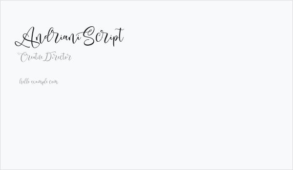 AndrianiScript Business Card