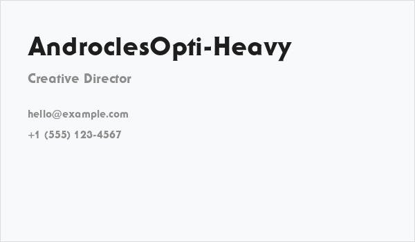 AndroclesOpti-Heavy Business Card
