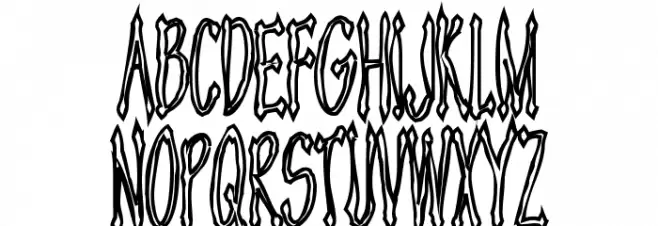Androganonamous Шрифта ВЕРХНИЙ