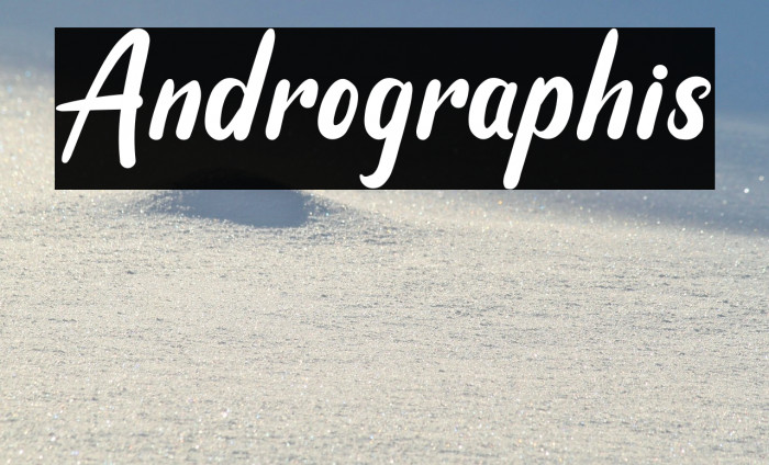 Andrographis Example 1