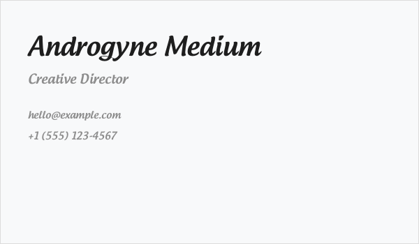 Androgyne Medium Business Card