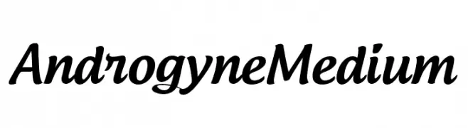 AndrogyneMedium  font caratteri gratis
