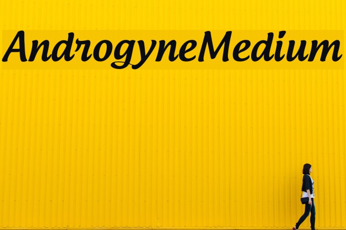 AndrogyneMedium Font examples