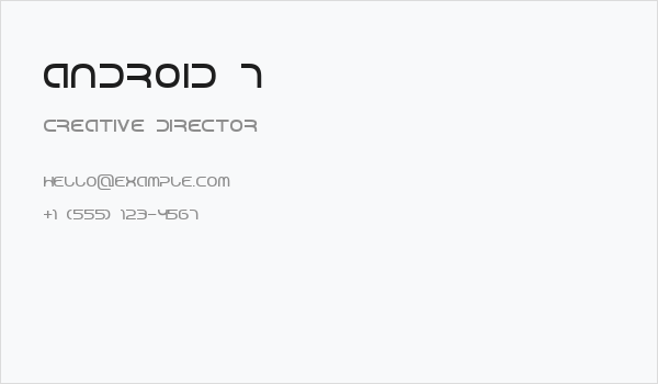 Android 7 Business Card