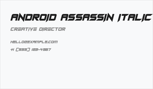 Android Assassin Italic Business Card
