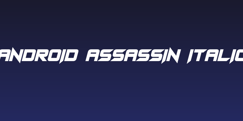 Android Assassin Italic Social Header
