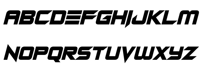 Android Assassin Italic Font LOWERCASE