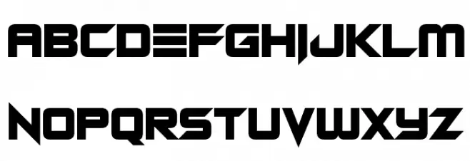 Android Assassin Schriftart Kleinbuchstaben