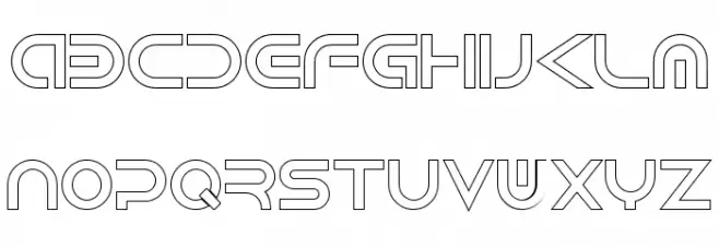 Android Hollow Schriftart Groß
