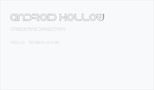 Android Hollow Business Card