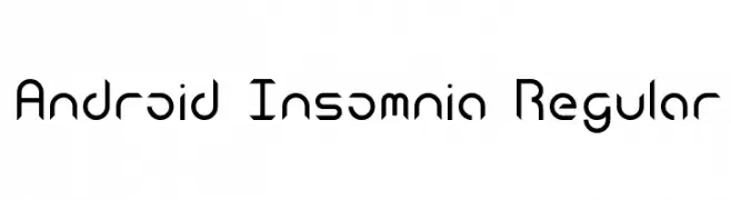 Android Insomnia Regular  font caratteri gratis