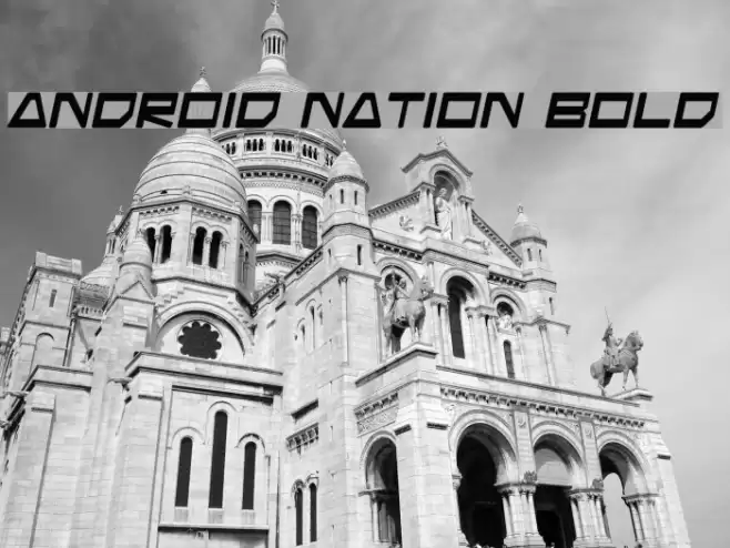 Android Nation Bold Font examples