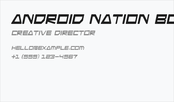 Android Nation Bold Business Card