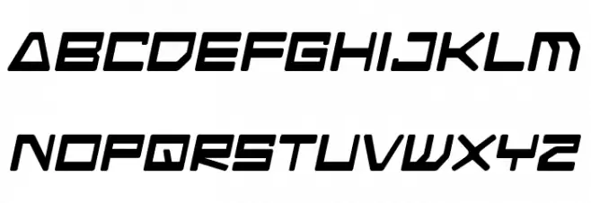 Android Nation Bold Caratteri MINUSCOLO