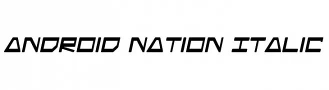 Android Nation Italic  नि: शुल्क फ़ॉन्ट्स डाउनलोड