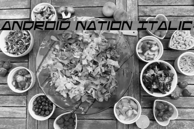 Android Nation Italic Font examples