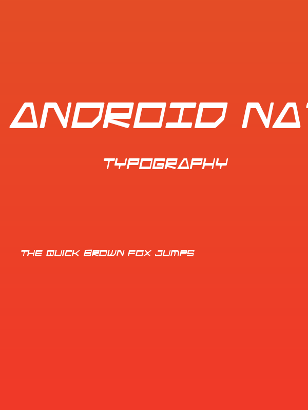 Android Nation Italic Poster