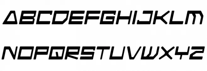 Android Nation Italic फ़ॉन्ट लोअरकेस