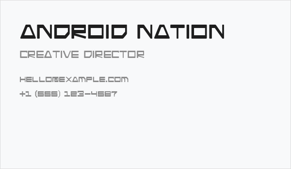 Android Nation Business Card