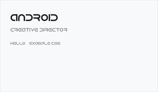 Android Business Card