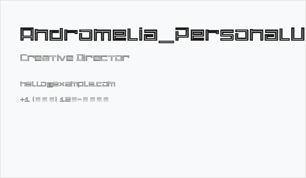 Andromelia_PersonalUseOnly Business Card