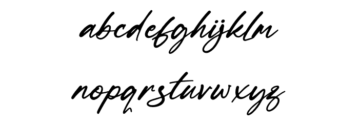Andryaton Detagheart Font LOWERCASE