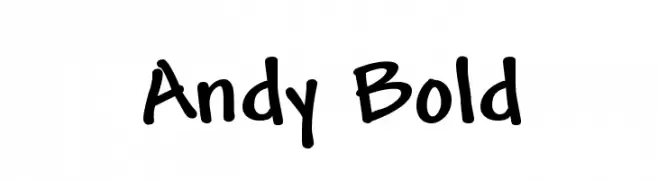Andy Bold  Frei Schriftart Herunterladen