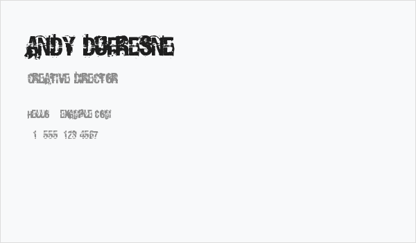Andy Dufresne Business Card
