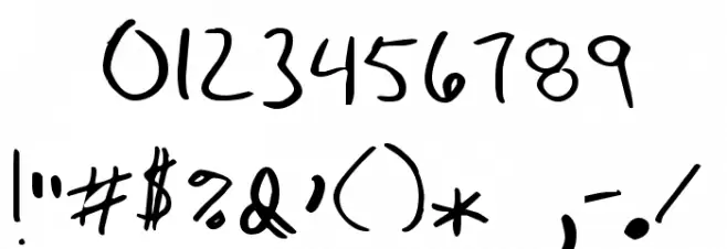 AndyHand Font OTHER CHARS
