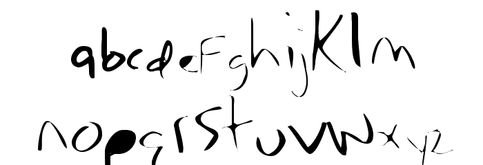 AndyHand Font LOWERCASE
