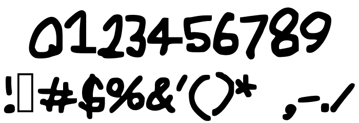 AndyScript Font OTHER CHARS