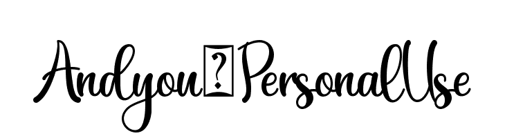 Andyou - Personal Use  Frei Schriftart Herunterladen