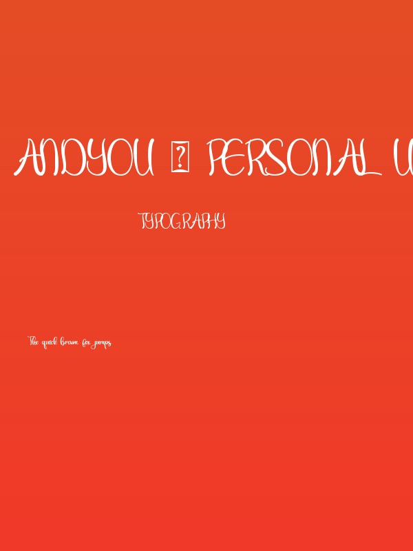 Andyou - Personal Use Poster